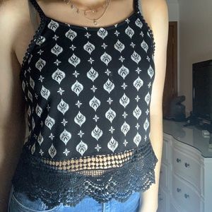 Black and white tank top